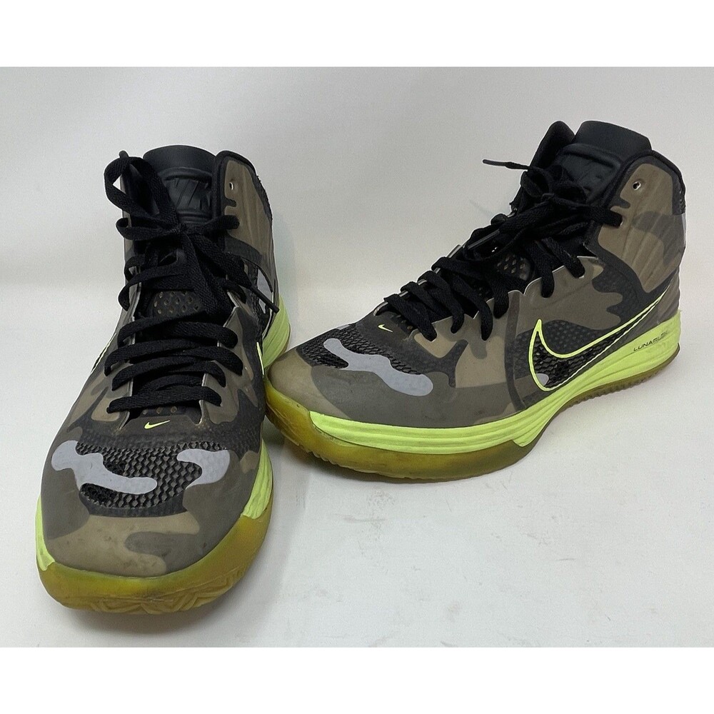 Nike Lunar Hypergamer Grey Camo Neon 2011 Mens Size 11.5 Style 469756-012